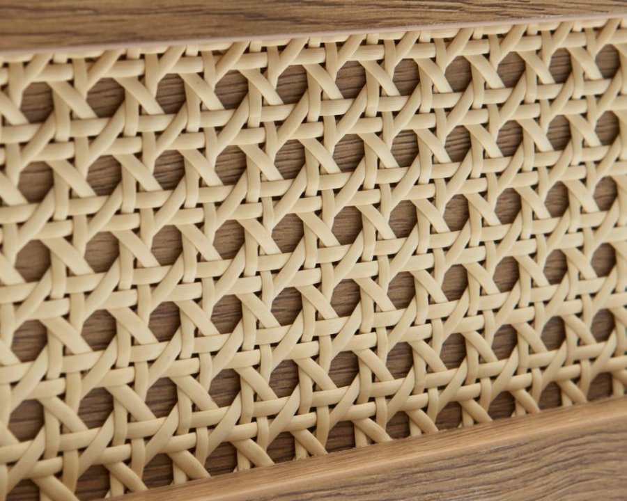 Pensacola kommode, m. 3 skuffer - natur eg melamin og polyrattan