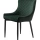 Ottowa spisebordsstol - grn fljl og sort metal