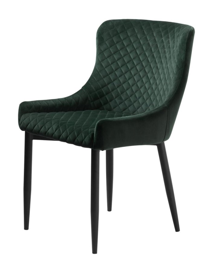 Ottowa spisebordsstol - grn fljl og sort metal