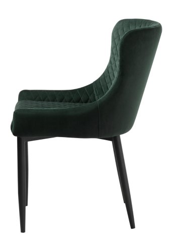 Ottowa spisebordsstol - grn fljl og sort metal