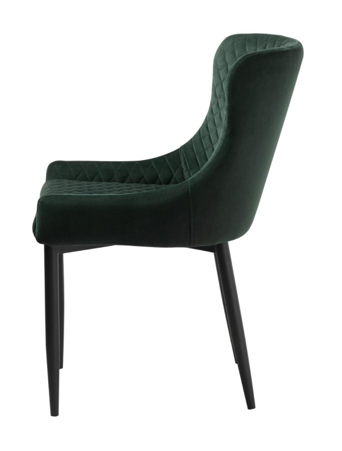 Ottowa spisebordsstol - grn fljl og sort metal