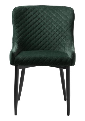 Ottowa spisebordsstol - grn fljl og sort metal