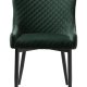 Ottowa spisebordsstol - grn fljl og sort metal