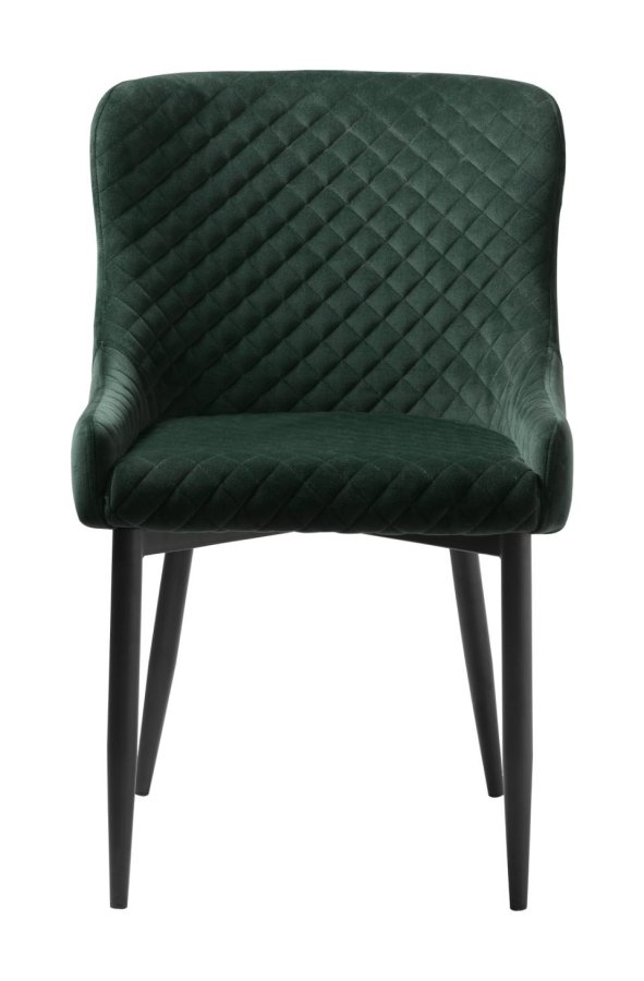 Ottowa spisebordsstol - grn fljl og sort metal