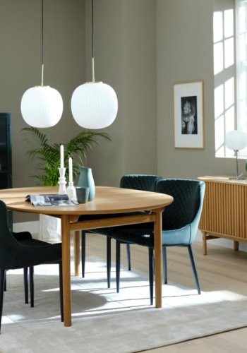 Ottowa spisebordsstol - grn fljl og sort metal