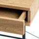 Pensacola skrivebord, m. 1 skuffe og 1 rum - natur eg melamin og polyrattan (60x120)