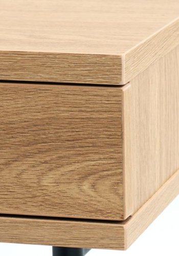 Pensacola skrivebord, m. 1 skuffe og 1 rum - natur eg melamin og polyrattan (60x120)