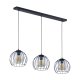 TK Universo loftlampe, m. 3 skrme - grafit glas og sort metal
