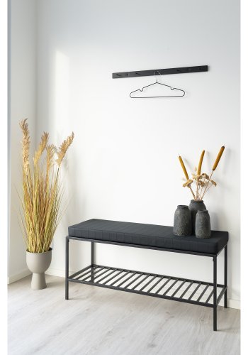 HOUSE NORDIC Vita knagerkke, m. 5 knager - sort stl