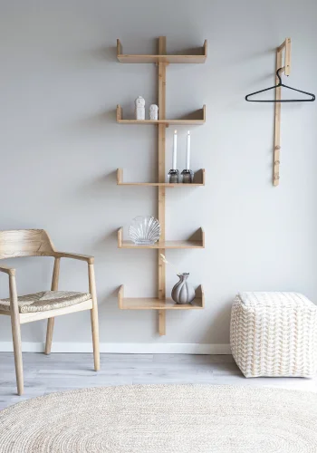 HOUSE NORDIC Trento vghngt tjstativ, m. 3 knager og 1 bjlestang - natur bambus