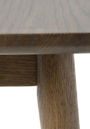 Barrali bnk, rektangulr - rgfarvet egetr (150x35)