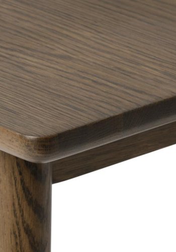 Barrali bnk, rektangulr - rgfarvet egetr (150x35)