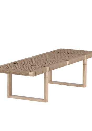 VIND COLLECTION Ängön bnk, rektangulr - beige reb og natur stl (140x46)