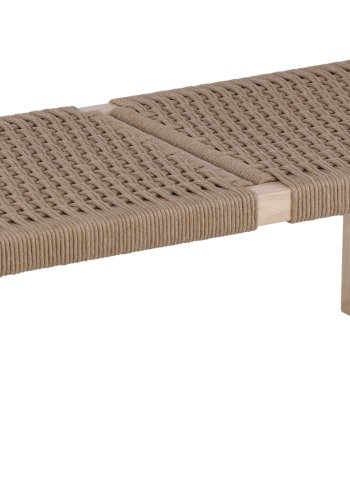 VIND COLLECTION Ängön bnk, rektangulr - beige reb og natur stl (140x46)