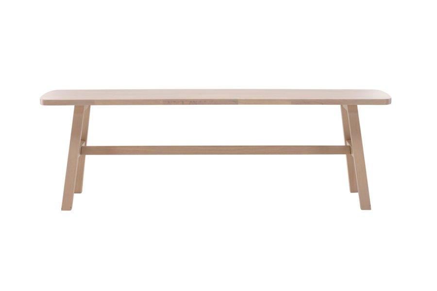 VIND COLLECTION Hälsö bnk, rektangulr - hvidpudset gummitr (140x35)