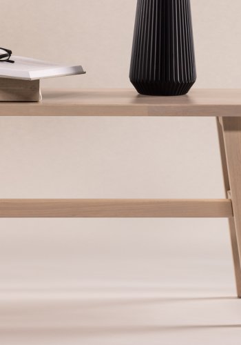 VIND COLLECTION Hälsö bnk, rektangulr - hvidpudset gummitr (140x35)