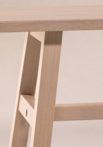 VIND COLLECTION Hälsö bnk, rektangulr - hvidpudset gummitr (140x35)