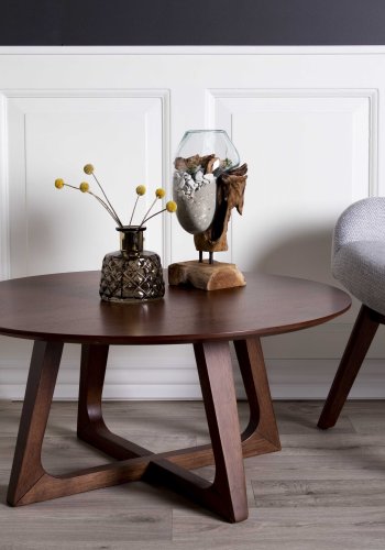 HOUSE NORDIC San Marino Vanddrbe skulptur - glas/natur teaktr (H:25)