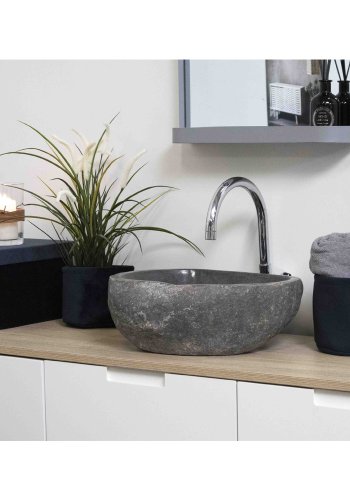 HOUSE NORDIC Donau Riverstone vask - sten