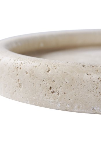 HOUSE NORDIC dekorations bakke, rund - natur travertin (25,5)