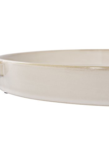 HOUSE NORDIC serveringsfad, rund - hvid keramik (37x4,5)