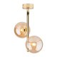 TK Estera loftlampe, m. 2 skrme - guld glas og metal