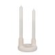 HOUSE NORDIC Lysestage, keramik, beige, 13x8,5 cm