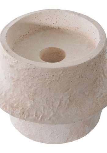 HOUSE NORDIC lysestage, rund - hvid cement (st med 2)