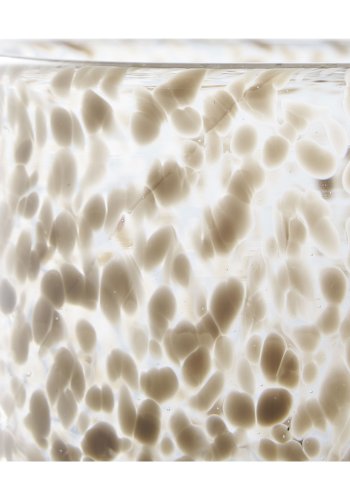 HOUSE NORDIC lysestage, rund - brun glas (12x12)