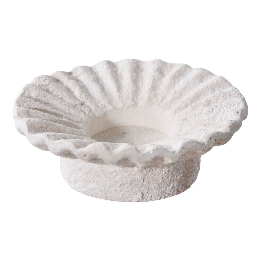 HOUSE NORDIC lysestage, rund - hvid cement (st med 2)