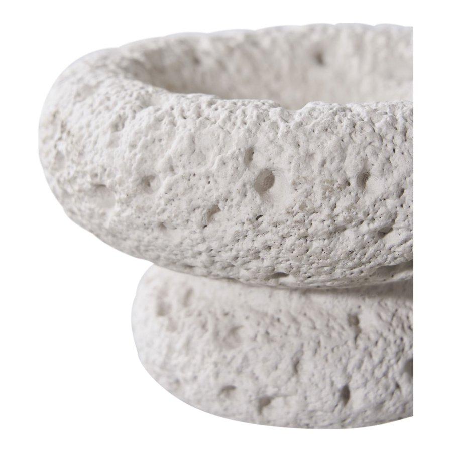 HOUSE NORDIC lysestage, rund - gr cement (st med 2)