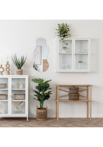 HOUSE NORDIC  Lysestage - Lysestage, keramik, brun<br>13,5x8,8x23,4 cm