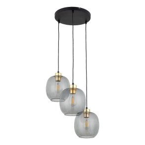 TK Omega loftlampe, m. 3 skrme - glas