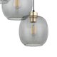 TK Omega loftlampe, m. 3 skrme - glas