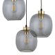 TK Omega loftlampe, m. 3 skrme - glas