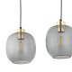 TK Omega loftlampe, m. 3 skrme - glas