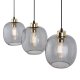 TK Omega loftlampe, m. 3 skrme - glas