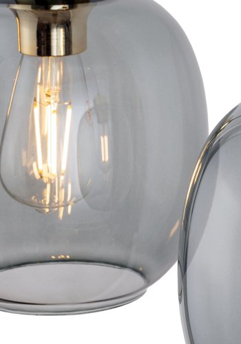 TK Omega loftlampe, m. 3 skrme - glas
