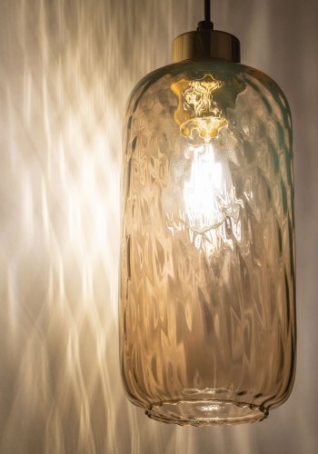 TK Pescara loftlampe - glas og sort metal