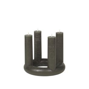 BROSTE COPENHAGEN Lucille skulptur stearinlys - grape leaf grn helfarvet paraffin