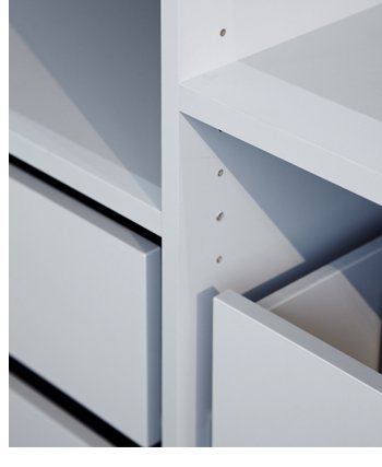 TVILUM Save skuffe - hvidt tr, m. rulleudtrk, 100 cm