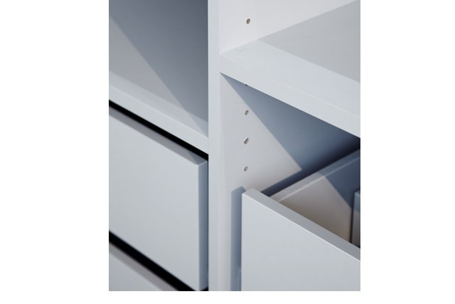 TVILUM Save skuffe - hvidt tr, m. rulleudtrk, 100 cm