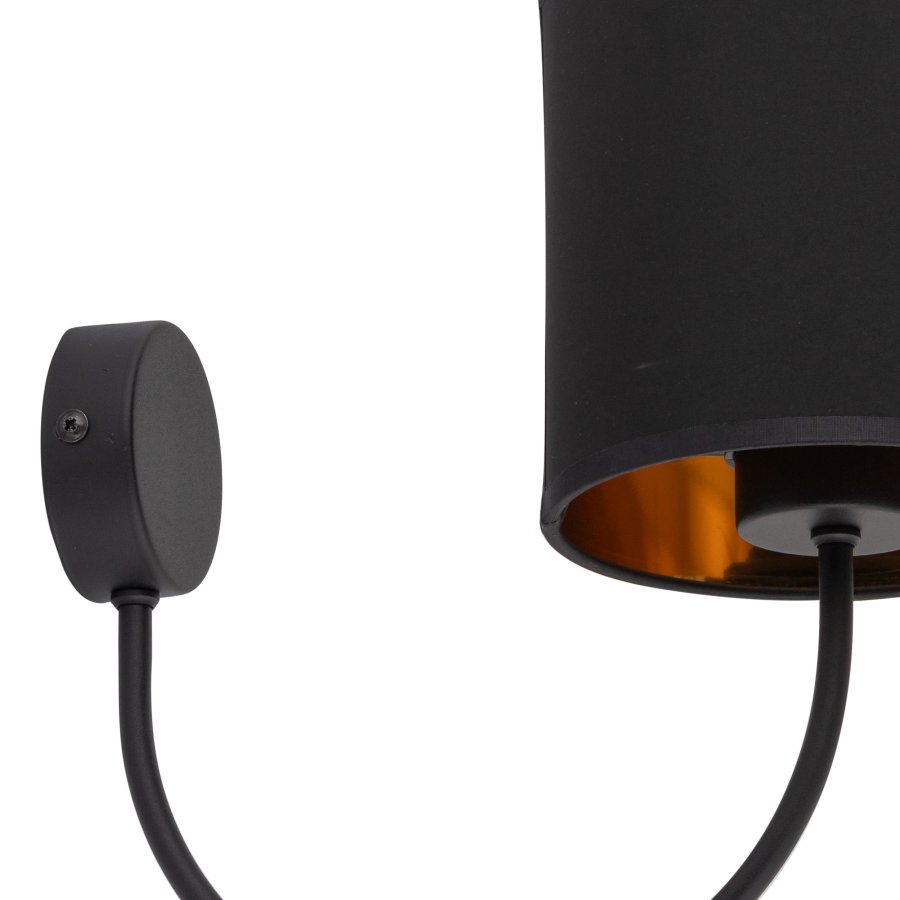TK Torens vglampe - sort stof og sort metal