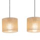 TK Jute loftlampe, m. 3 skrme - natur jute