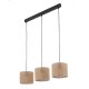 TK Jute loftlampe, m. 3 skrme - natur jute