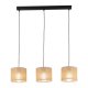 TK Jute loftlampe, m. 3 skrme - natur jute