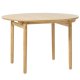 Carno spisebord, m. udtrk - natur egefinér og egetr (120)