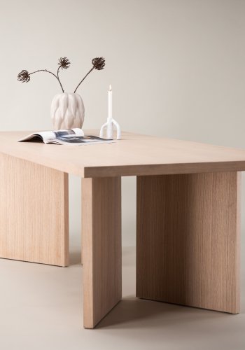 VIND COLLECTION Bassholmen spisebord, rektangulr - hvidkalket finér (240x100)