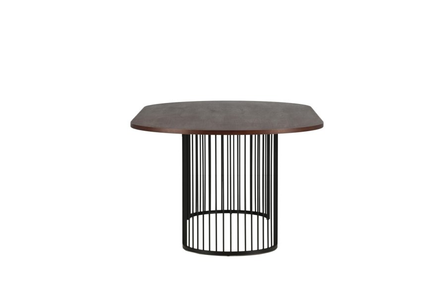 VIND COLLECTION Hamneskär spisebord, oval - valnddefarvet finér og sort stl (220x110)