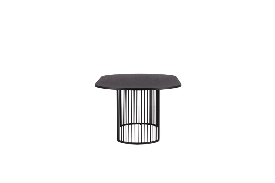 VIND COLLECTION Hamneskär spisebord, oval - sort finér og sort stl (220x110)